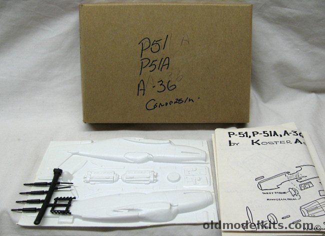 Koster 1/48 P-51A - A-36 - P-51 Conversion, 3 plastic model kit